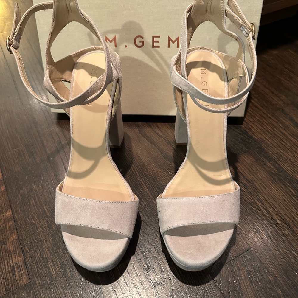 M. Gemi Cream Heels Elegant Stiletto Sandals